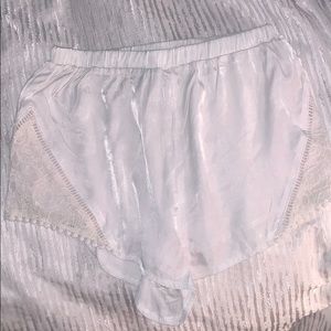 White Shorts with lace sides